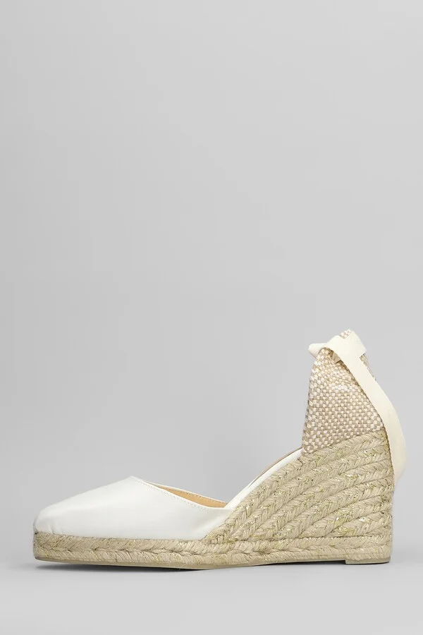 Joyce-8-006 Wedges In White Satin - Image 3