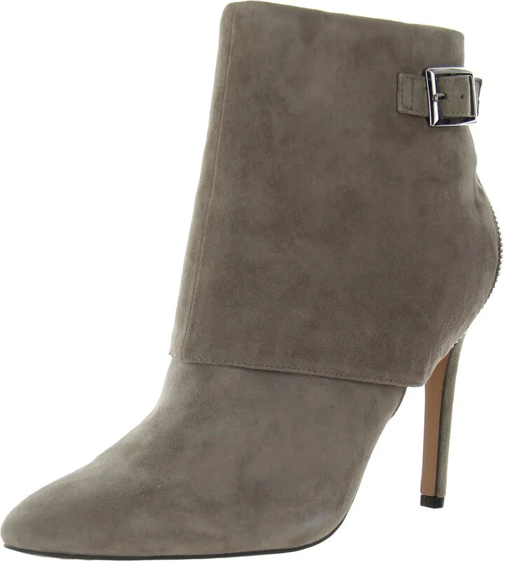 JSdyers Womens Double Zipper Suede Booties