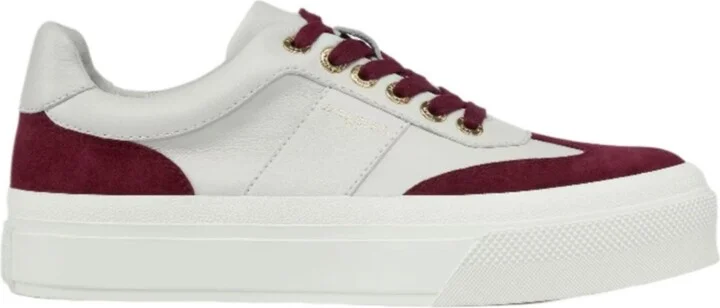 Jslides Gabbie Sneaker - Off white/wine leather - Image 4
