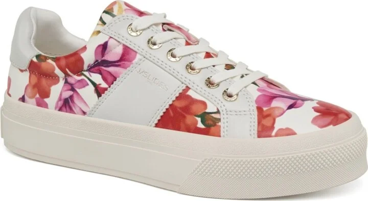 White Floral Leather