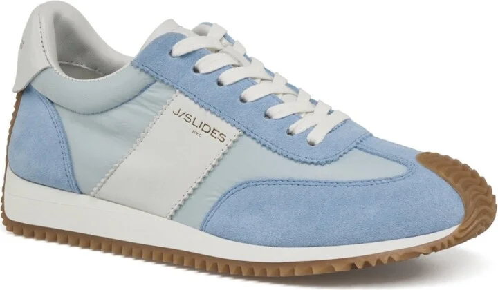 Blue White Leather