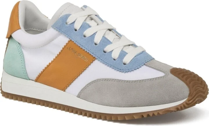 White Taupe Yellow Leather