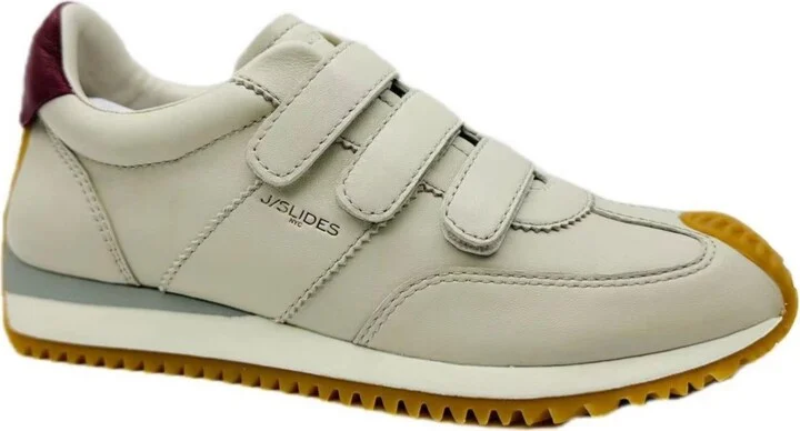 Jslides Lyla Sneaker - Off white/wine leather - Image 2