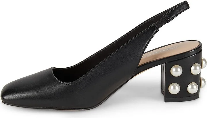 Jte 60MM Leather Slingback Pumps - Image 4
