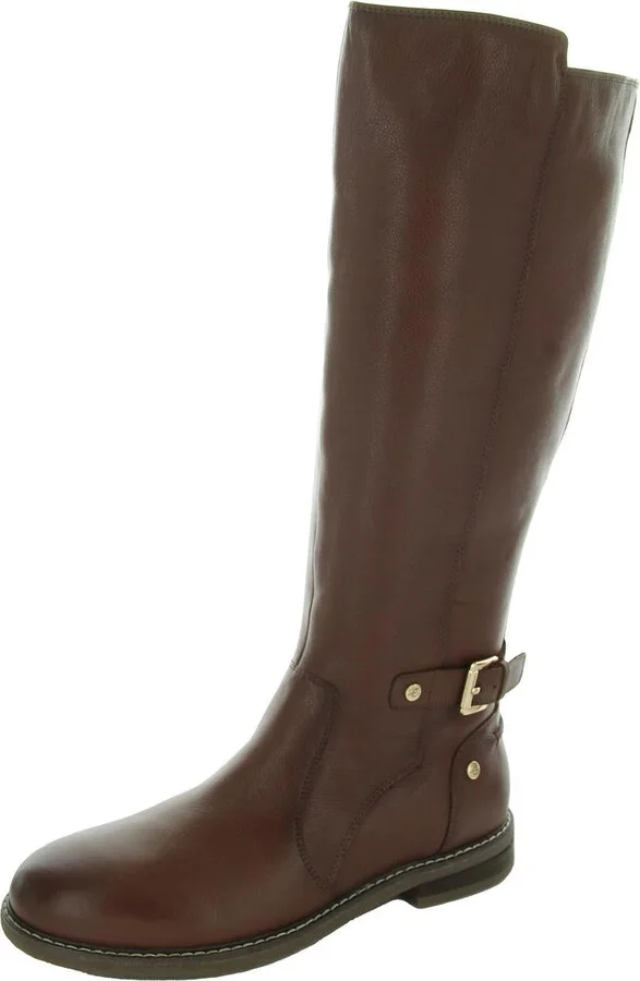JUANA Womens Faux Leather Almond toe Knee-High Boots