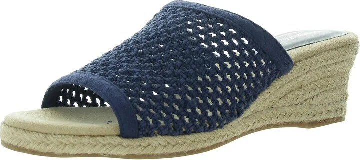 Jubilee Womens Woven Faux Suede Espadrilles