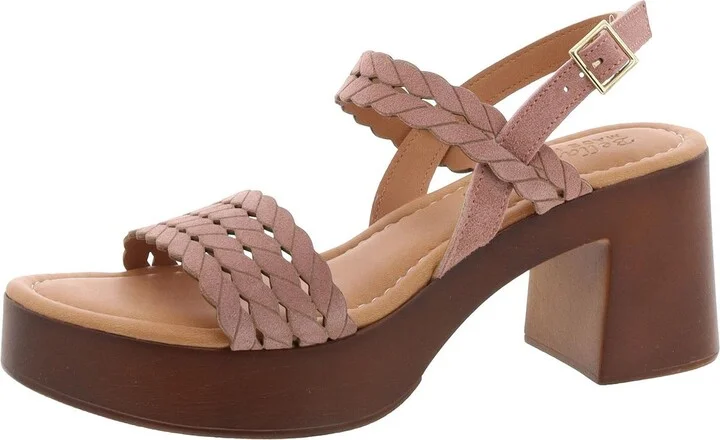 Jud-Italy Womens Ankle Strap Round Toe Block Heel