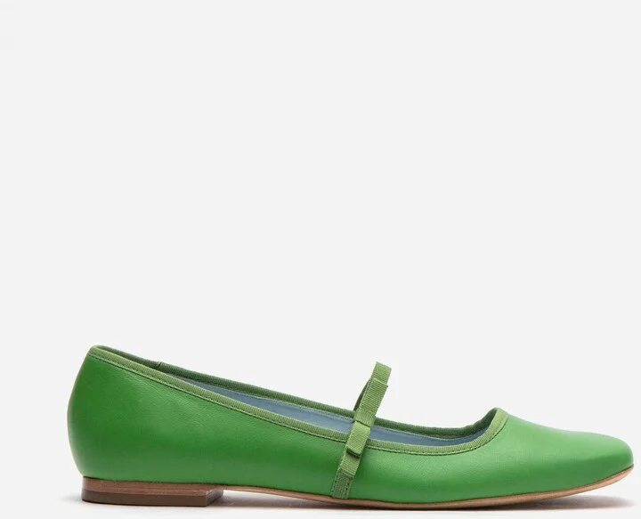 Jude Mary Jane Flat - Leather canary
