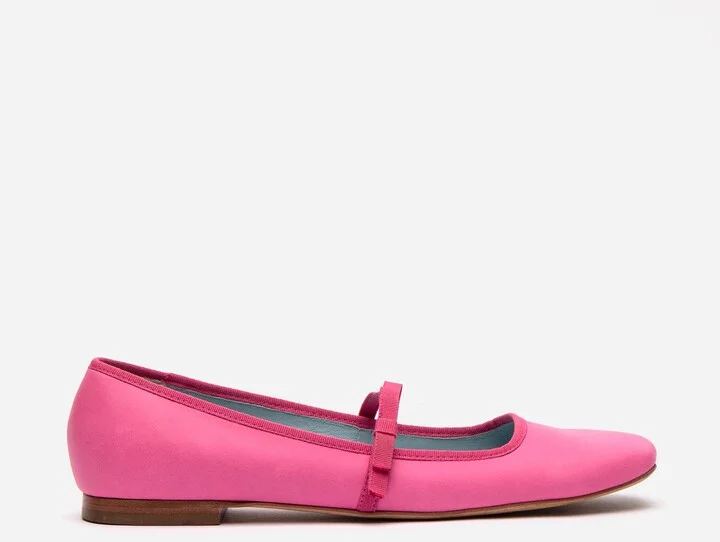 Jude Mary Jane Flat - Leather Pink