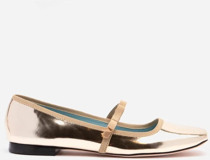 Jude Mary Jane Flat - Leather Platino