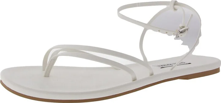 Jude Womens Adjustable Faux Leather Ankle Strap