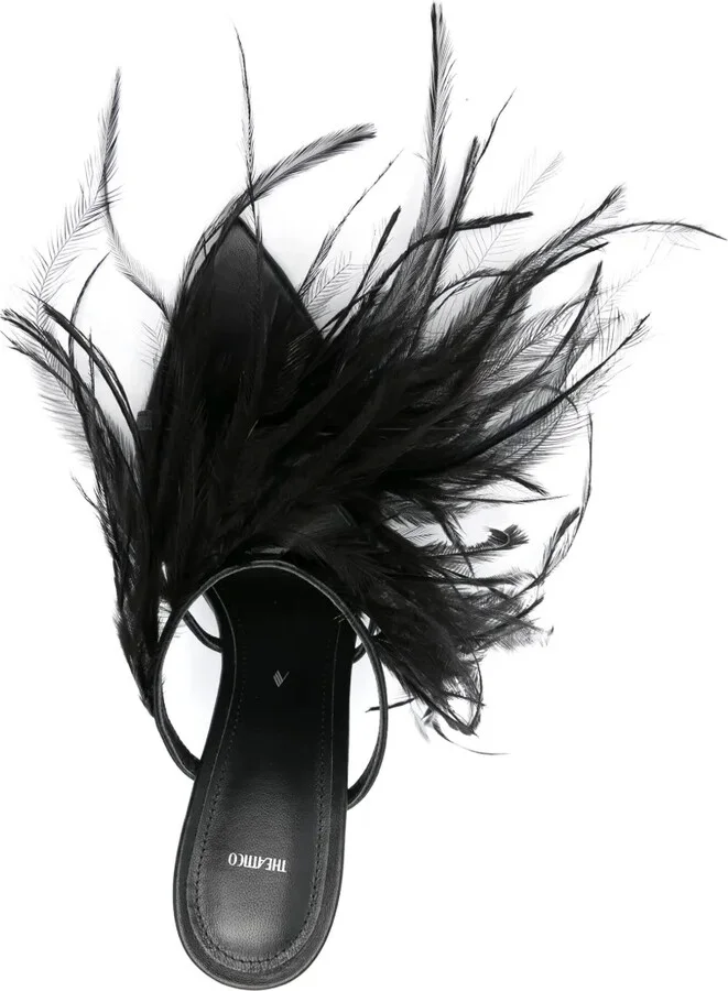 Judy 105mm feather-detail sandals - Image 4