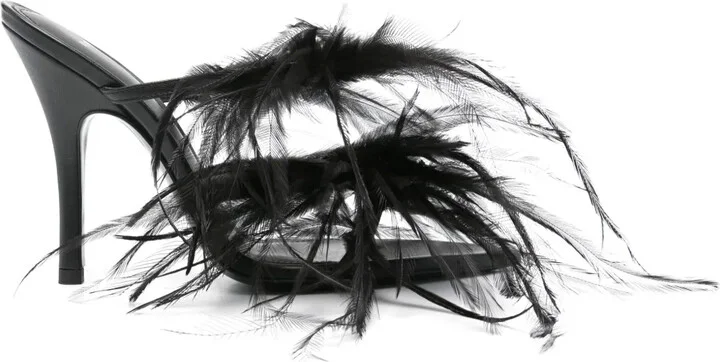 Judy 105mm feather-detail sandals