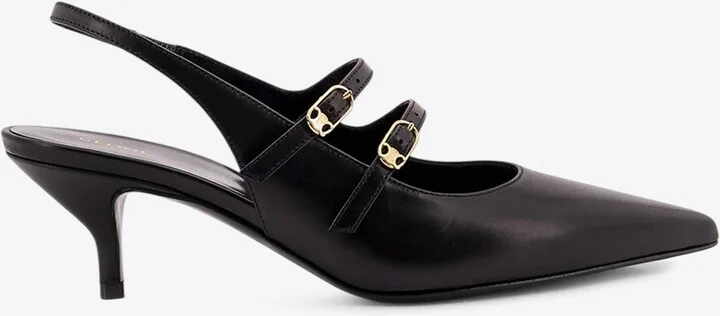 Judy 55 Double Strap Mary-Jane Slingback Pumps
