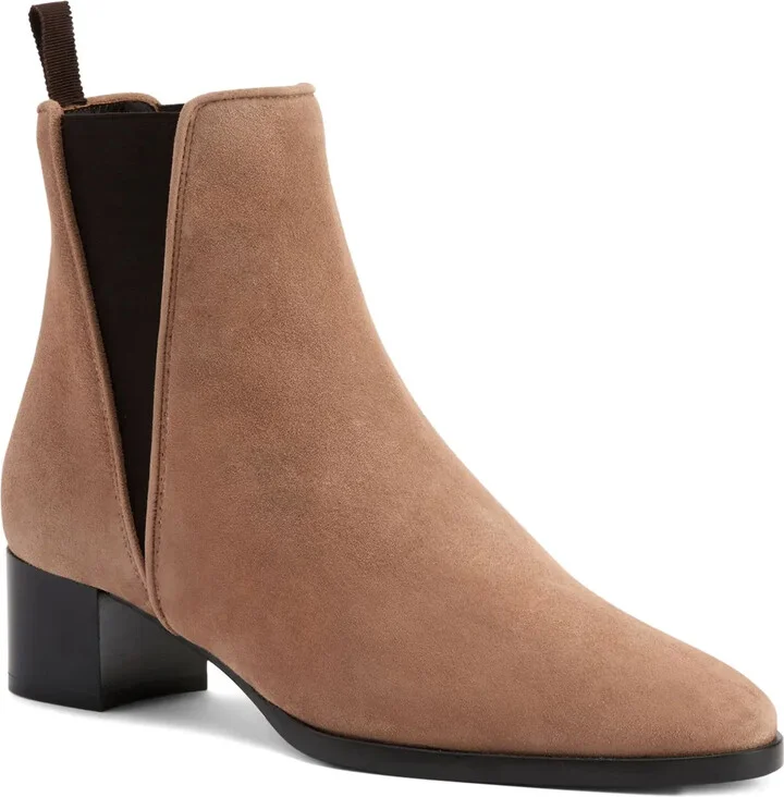 Judy elastic-panel suede boots