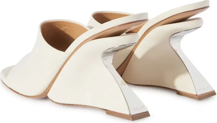 Jug wedge-heel leather mules - Image 3