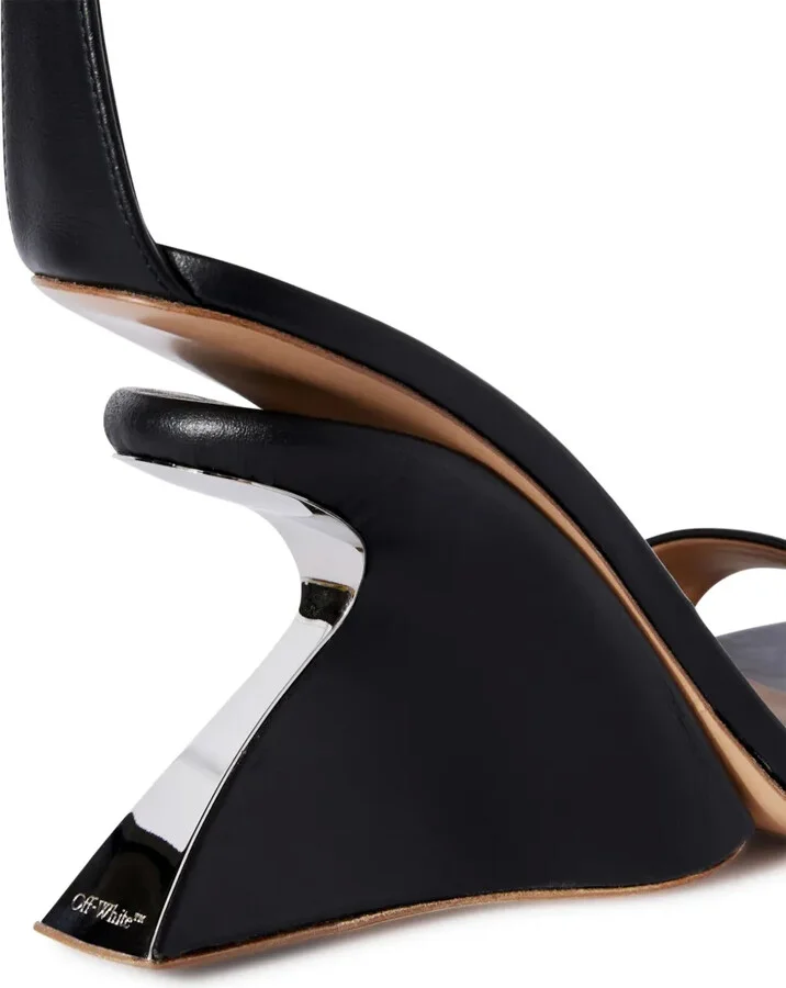 Jug wedge-heel leather sandals - Image 5