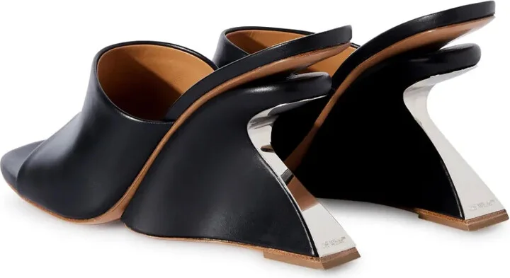 Jug wedge-heel leather sandals - Image 3