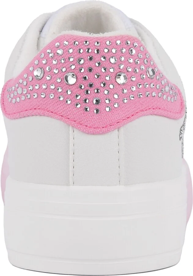 Juicy Couture Women's Auerlie Embellished Sneakers - White/Pink - Image 3