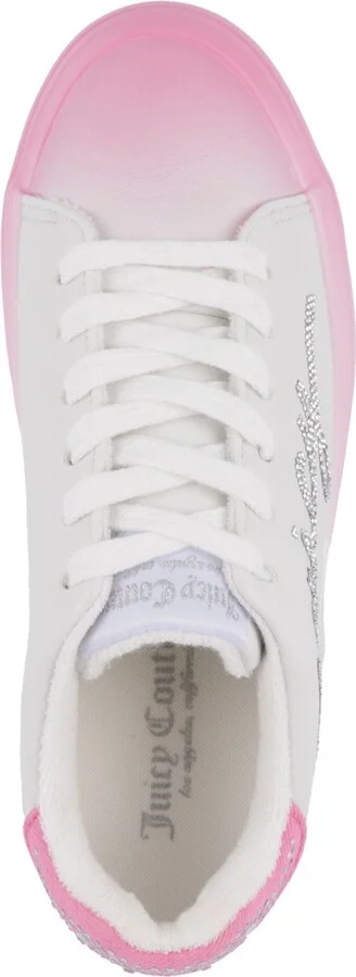 Juicy Couture Women's Auerlie Embellished Sneakers - White/Pink - Image 4