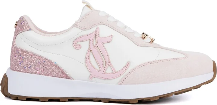 Juicy Couture Women's Eunice Lace-Up Sneakers - Blush/White - Image 2