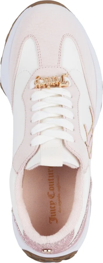 Juicy Couture Women's Eunice Lace-Up Sneakers - Blush/White - Image 4