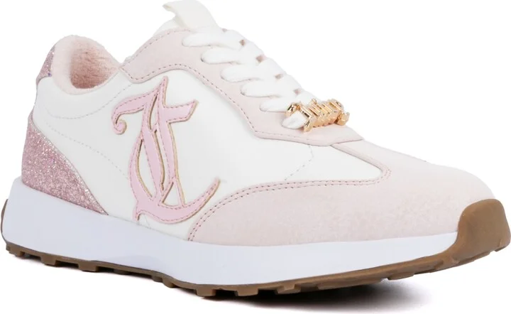 Juicy Couture Women's Eunice Lace-Up Sneakers - Blush/White