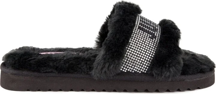 Juicy Couture Women's Halo Faux Fur Slip-On Slippers - Image 2