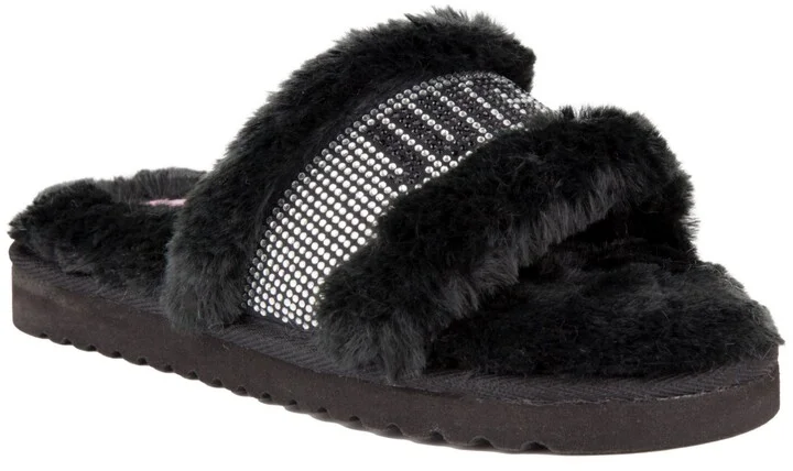 Juicy Couture Women's Halo Faux Fur Slip-On Slippers