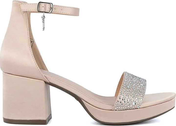 Juicy Couture Women's Nelly Rhinestone Two-Piece Platform Dress Sandals - Image 2