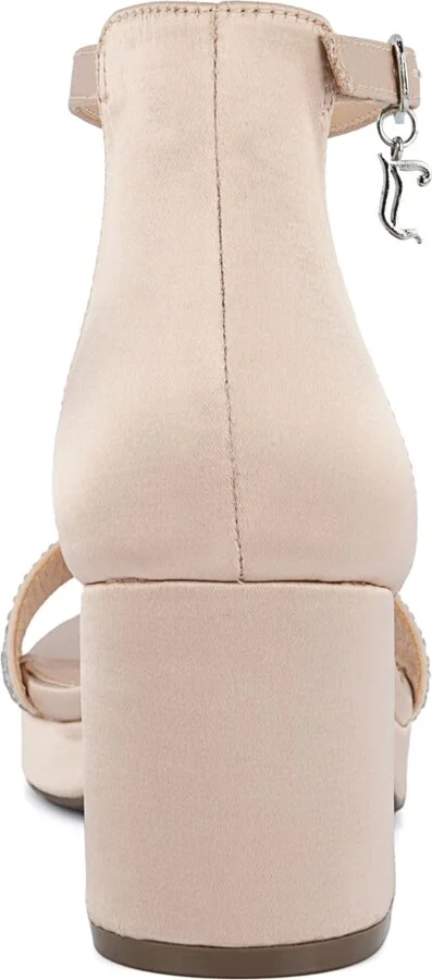 Juicy Couture Women's Nelly Rhinestone Two-Piece Platform Dress Sandals - Image 3