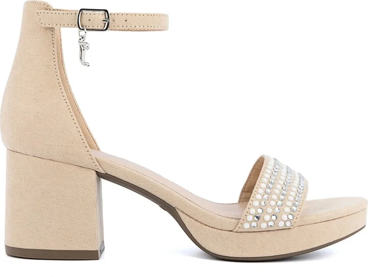 Juicy Couture Women's Nelly Rhinestone Two-Piece Platform Dress Sandals - Image 6