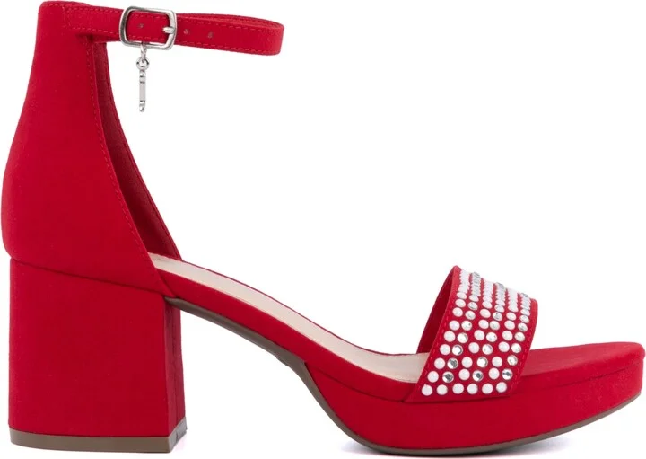 Juicy Couture Women's Nelly Rhinestone Two-Piece Platform Dress Sandals - Image 10