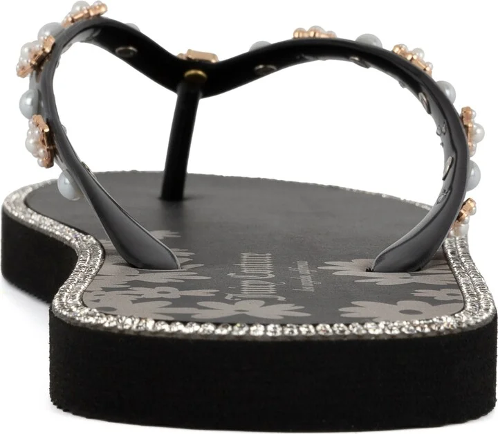 Juicy Couture Women's Sanba Embellished Flip Flops - Image 7