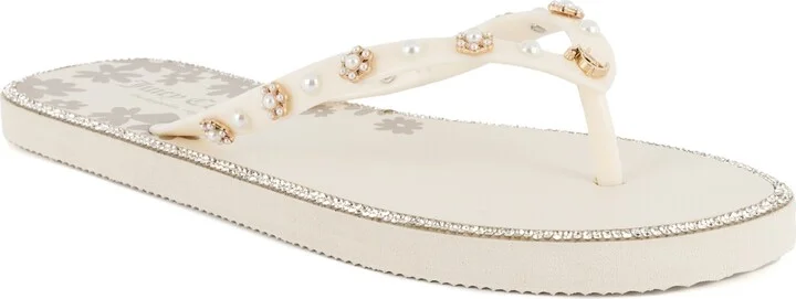 Juicy Couture Women's Sanba Embellished Flip Flops
