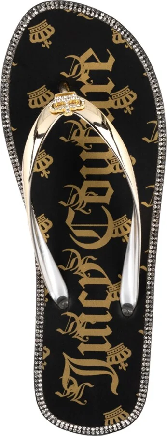 Juicy Couture Women's Shamrock Flip Flops - Gray/Silver - Image 8