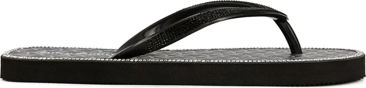 Juicy Couture Women's Surprise 2 Embellished Flip Flop Sandals - White/Silver - Image 6