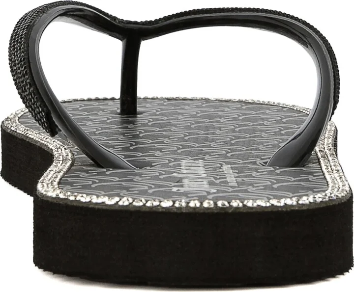 Juicy Couture Women's Surprise 2 Embellished Flip Flop Sandals - White/Silver - Image 7