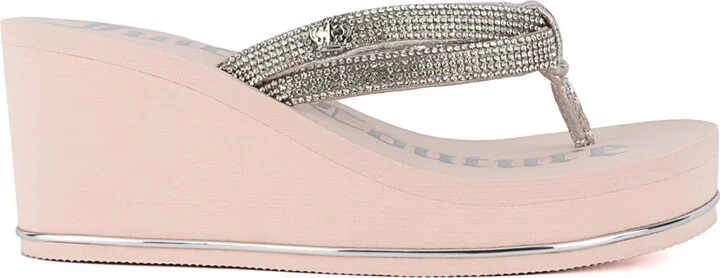 Juicy Couture Women's Unwind Rhinestone Platform Wedge Sandals - Image 6