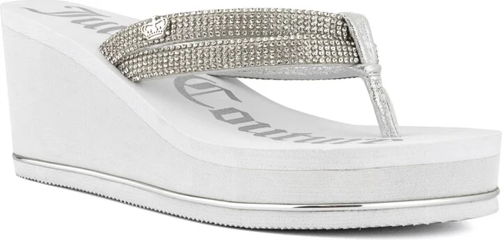 Juicy Couture Women's Unwind Rhinestone Platform Wedge Sandals