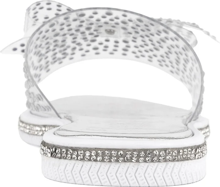 Juicy Couture Women's Yamara Slide Flat Sandals - Clear, Silver - Image 3