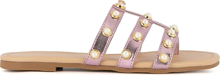Juicy Couture Women's Zallymae Embellished Slide Flat Sandals - Image 2