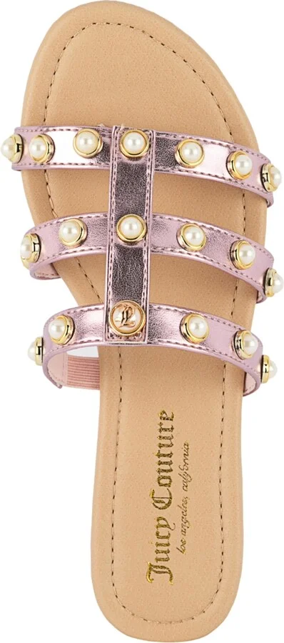 Juicy Couture Women's Zallymae Embellished Slide Flat Sandals - Image 4