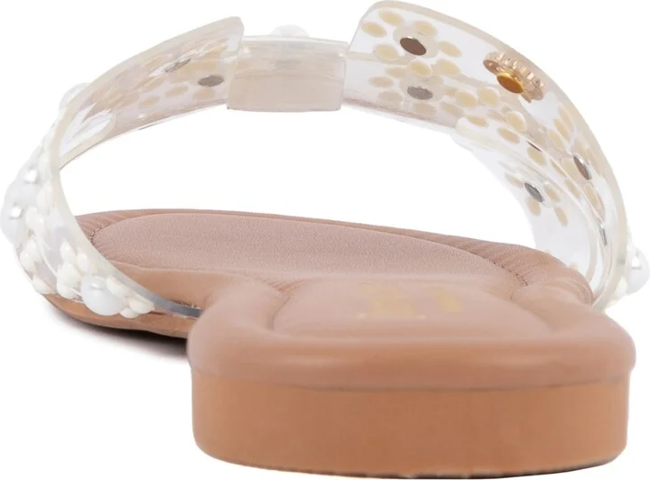Juicy Couture Women's Zimie Slip-On Flat Sandals - Clear/Ivory Pearl - Image 3