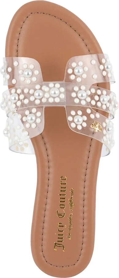 Juicy Couture Women's Zimie Slip-On Flat Sandals - Clear/Ivory Pearl - Image 4