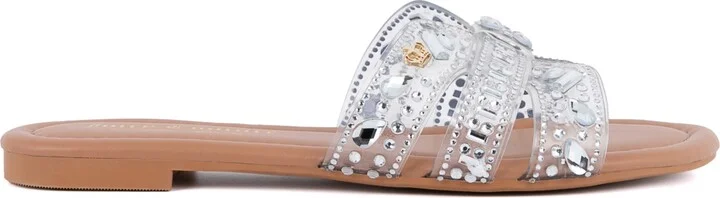 Juicy Couture Women's Zimie Slip-On Flat Sandals - Clear/Ivory Pearl - Image 6