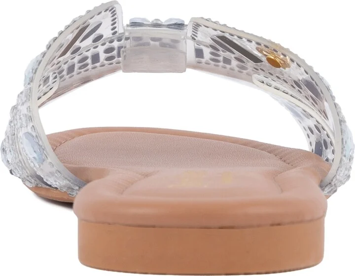 Juicy Couture Women's Zimie Slip-On Flat Sandals - Clear/Ivory Pearl - Image 7