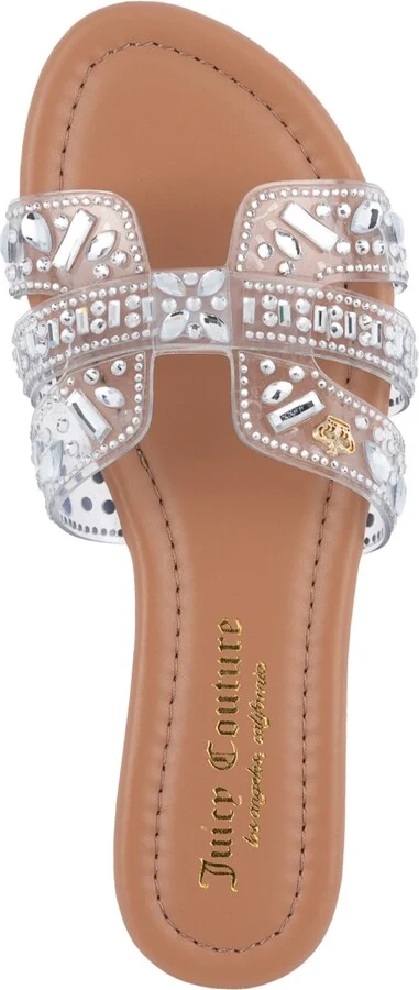 Juicy Couture Women's Zimie Slip-On Flat Sandals - Clear/Ivory Pearl - Image 8