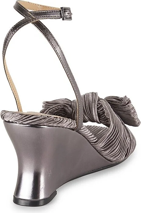 Jules 76MM Pleated Leather Sandals - Image 3
