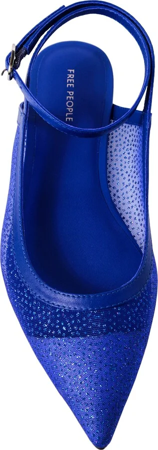Jules Glitter Mesh Pointed Toe Ankle Strap Flat - Image 10